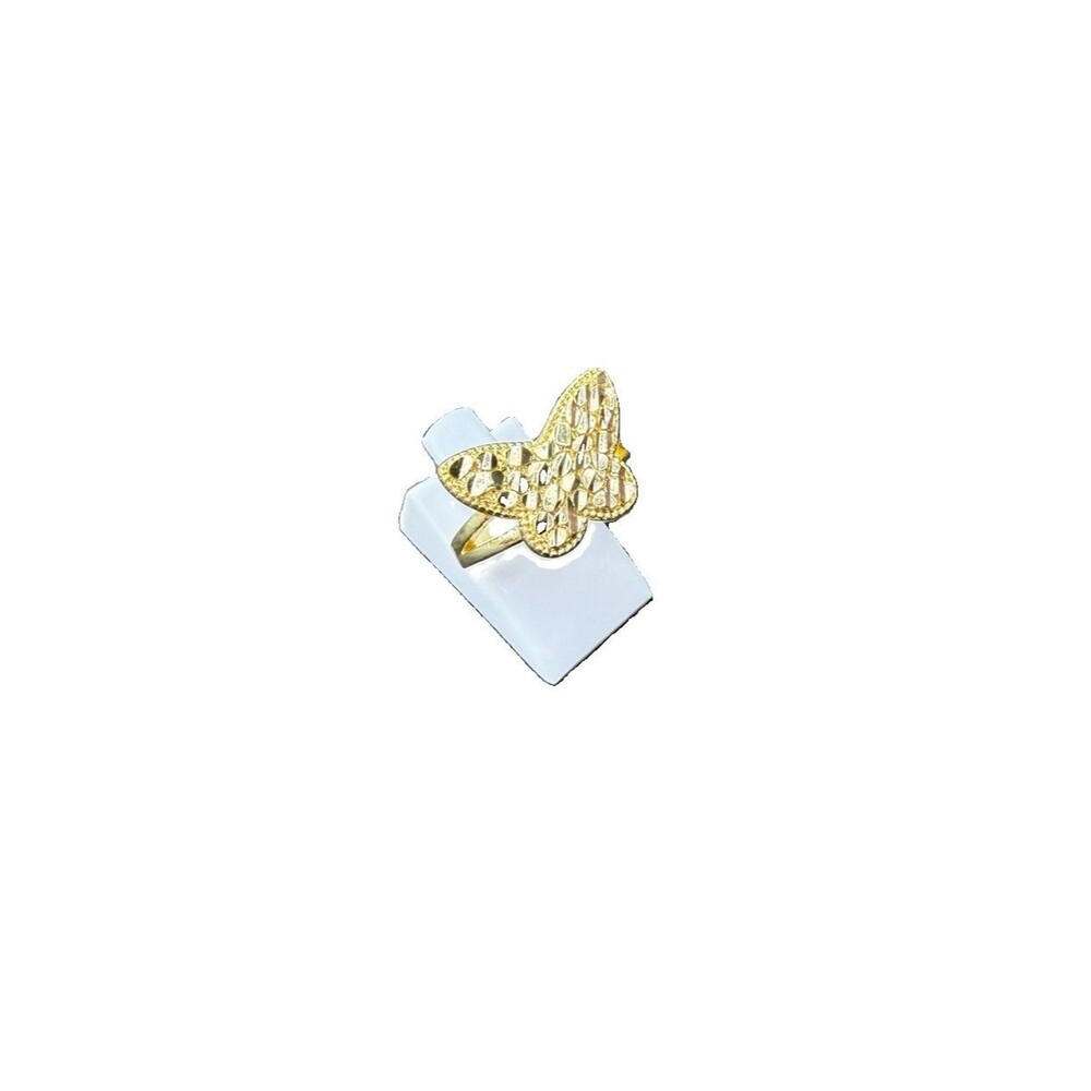 14K Solid Yellow Gold Butterfly Nugget Ring 5 Grams Size 6